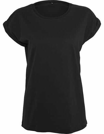 T-Shirt mit umgeschlagenen Ärmeln - Motto