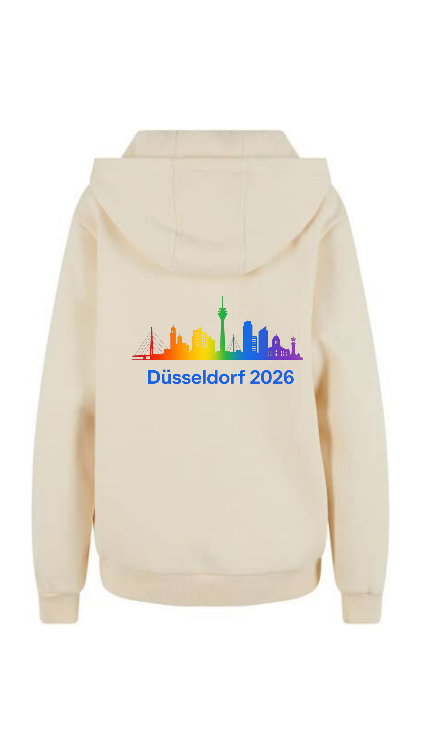 Flauschiger Damen-Zipper - Skyline