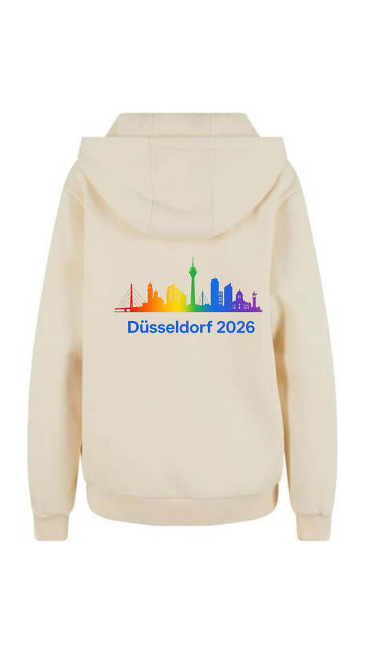 Flauschiger Damen-Zipper - Skyline