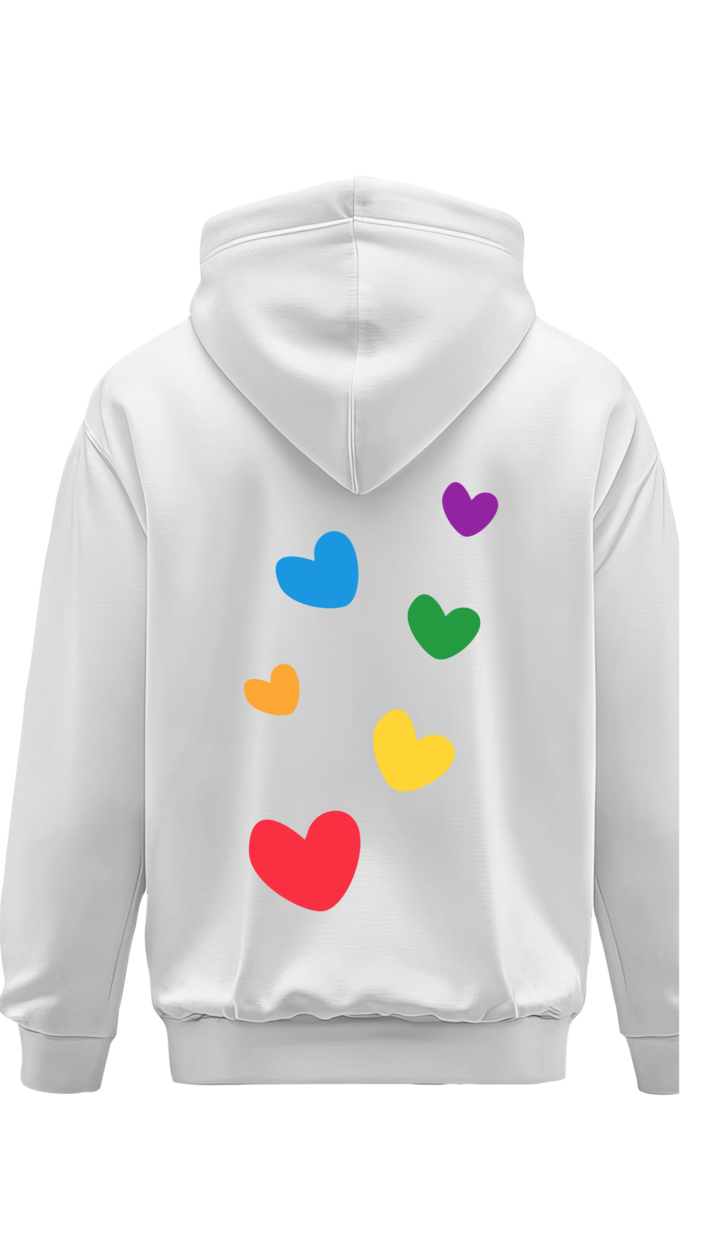 Damen-Hoodie mit Kapuze -aufsteigende Herzen