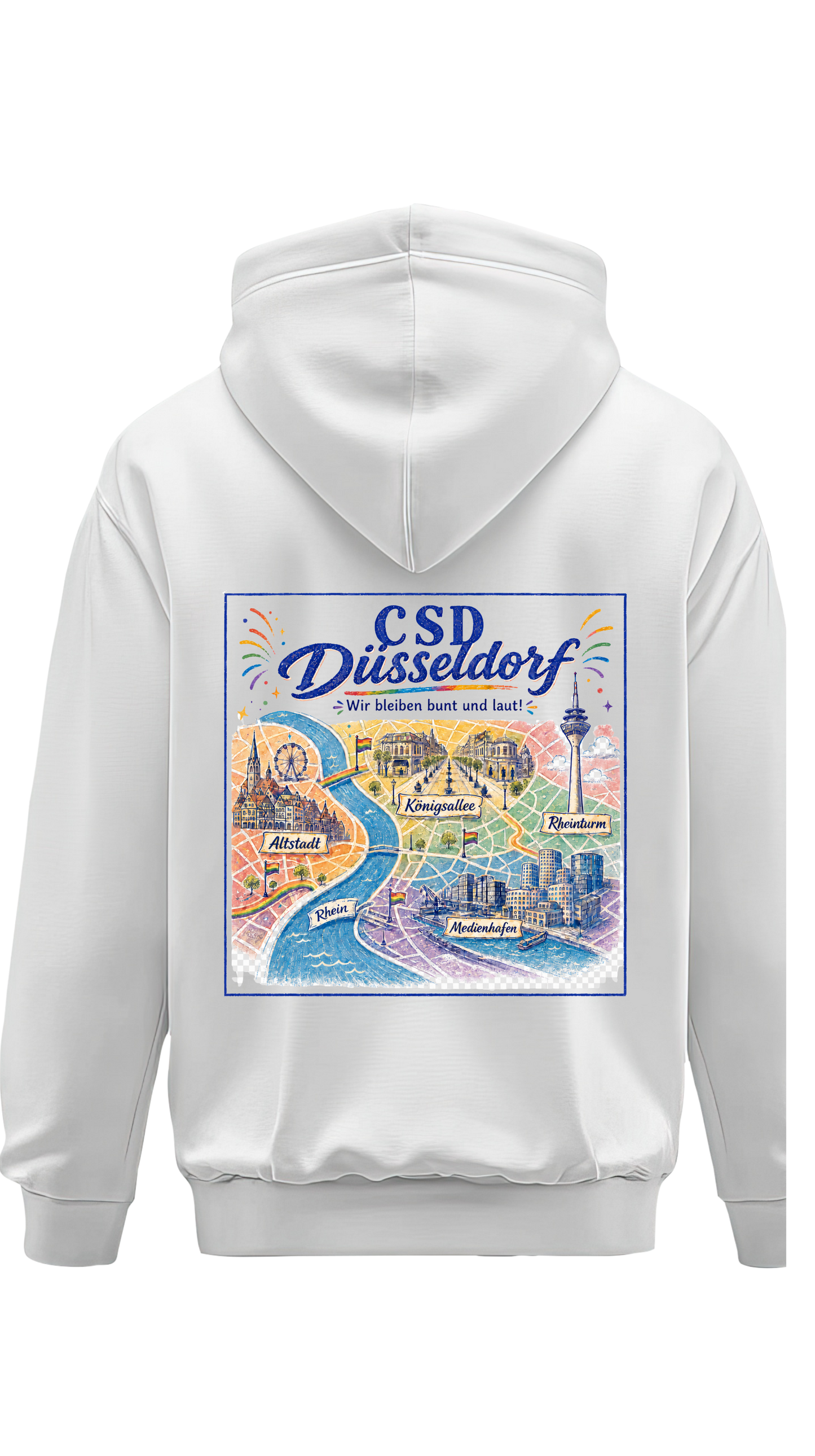 Damen-Hoodie mit Kapuze - Stadtkarte