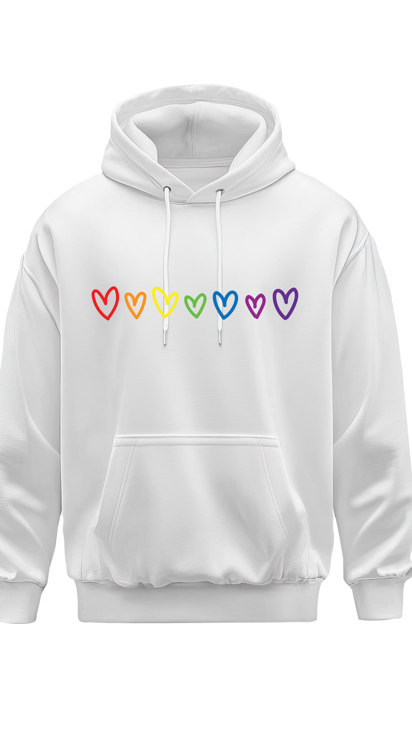 Damen-Hoodie mit Kapuze - ungefüllte Herzen
