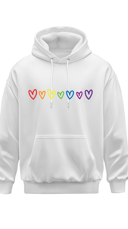 Damen-Hoodie mit Kapuze - ungefüllte Herzen