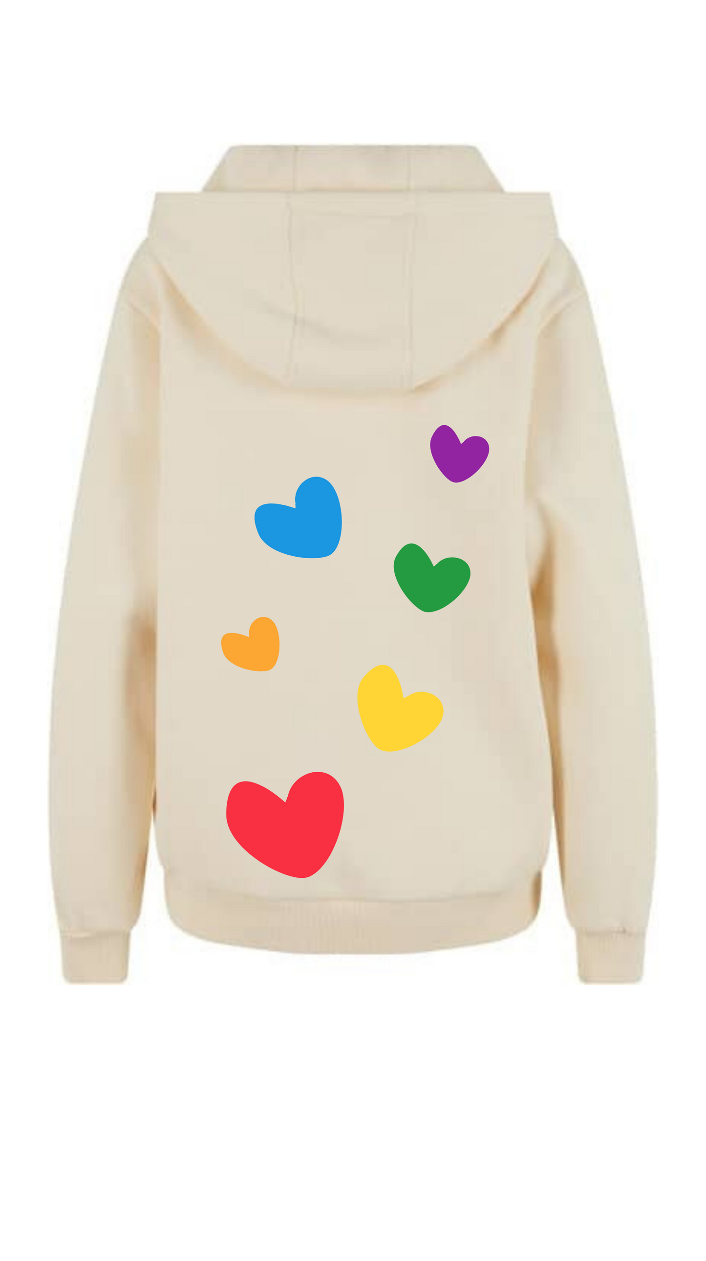 Flauschiger Damen-Zipper -aufsteigende Herzen