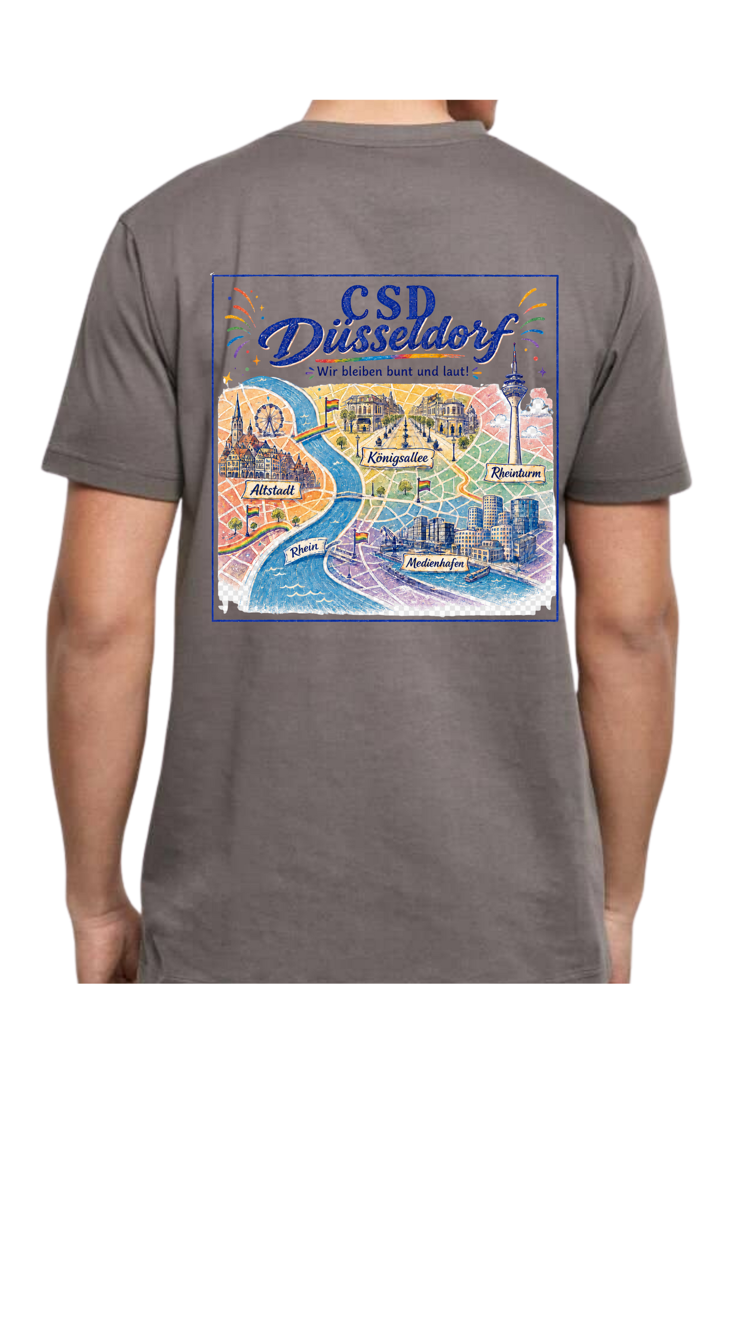 T-Shirt mit Rundhalsausschnitt - Stadtkarte
