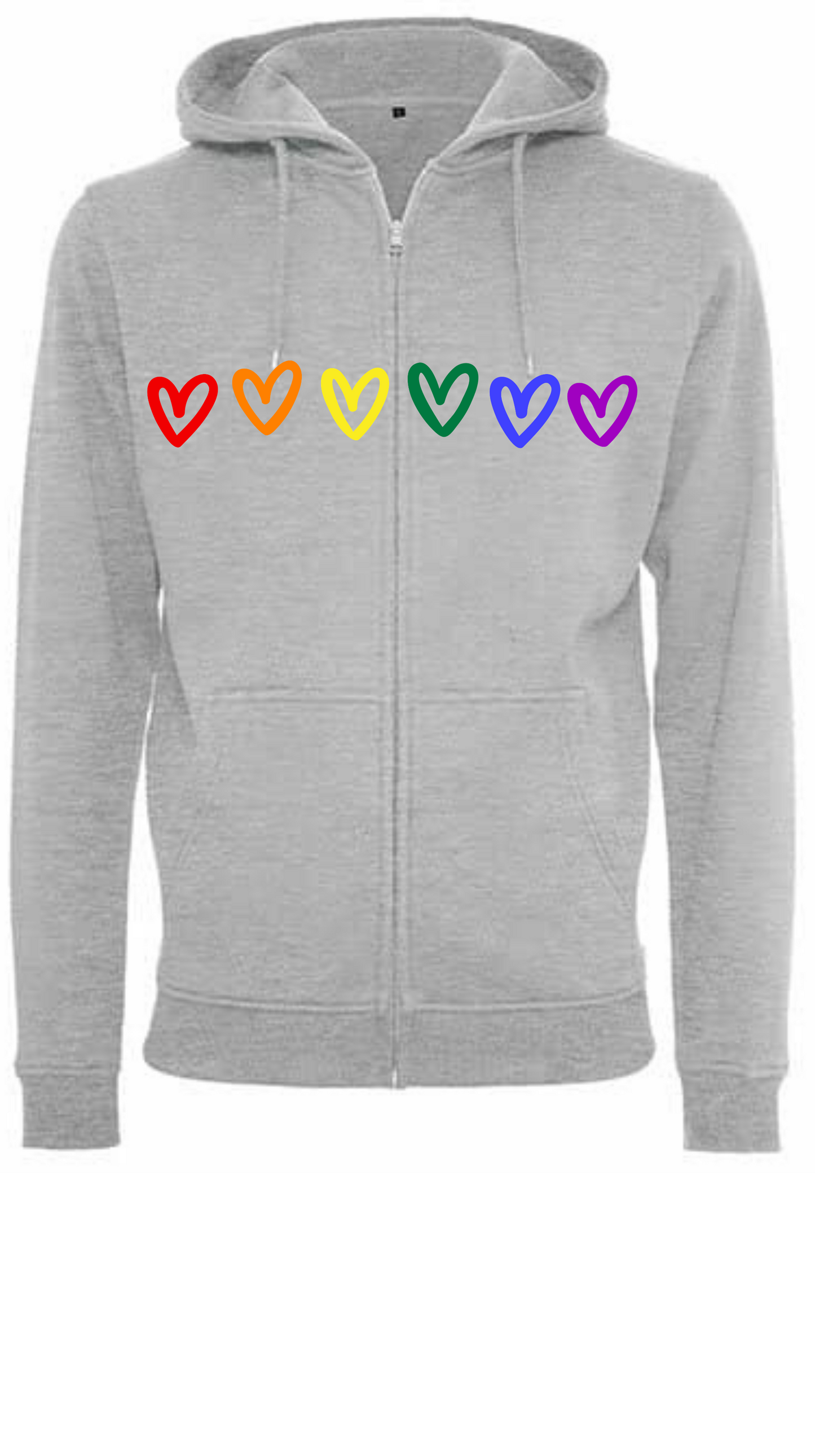 Herren Zipper -ungefüllte Herzen