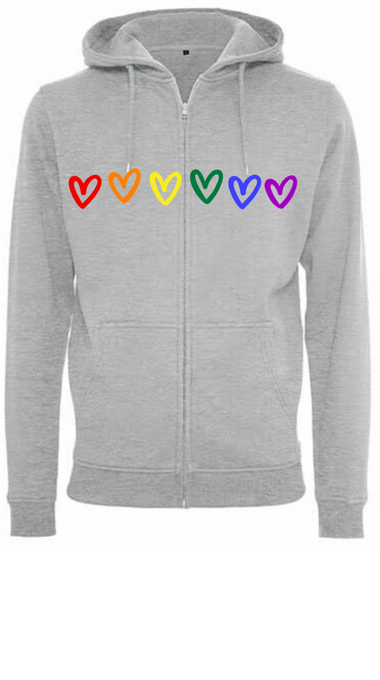 Herren Zipper -ungefüllte Herzen