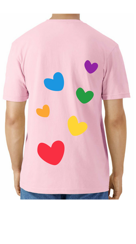 T Shirt Rundhals Unisex - aufsteigende Herzen