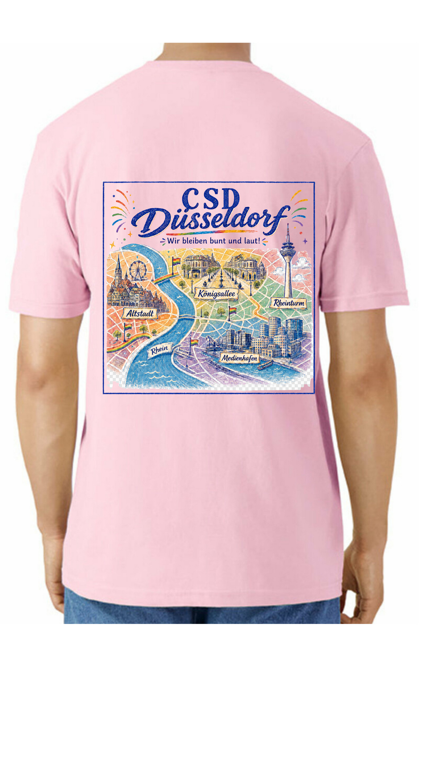 T Shirt Rundhals Unisex - Stadtkarte