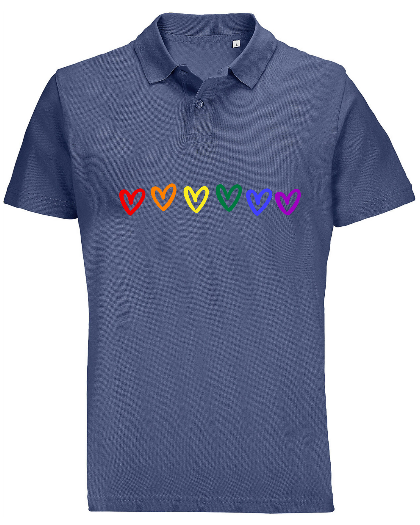 Unisex Polo Shirt - ungefüllte Herzen