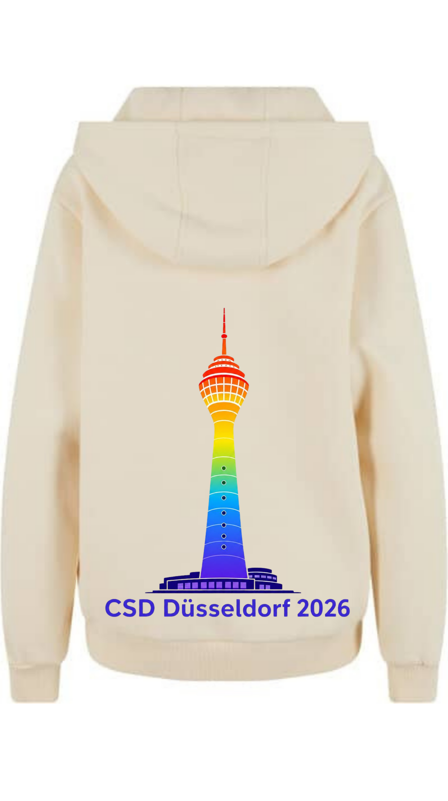 Flauschiger Damen-Zipper -Rheinturm