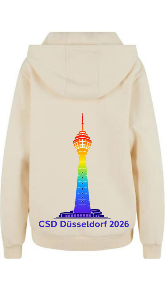 Flauschiger Damen-Zipper -Rheinturm